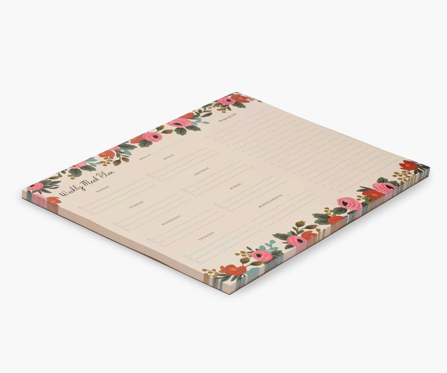 Bloc Notes Rosa Meal Planner - Rifle Paper