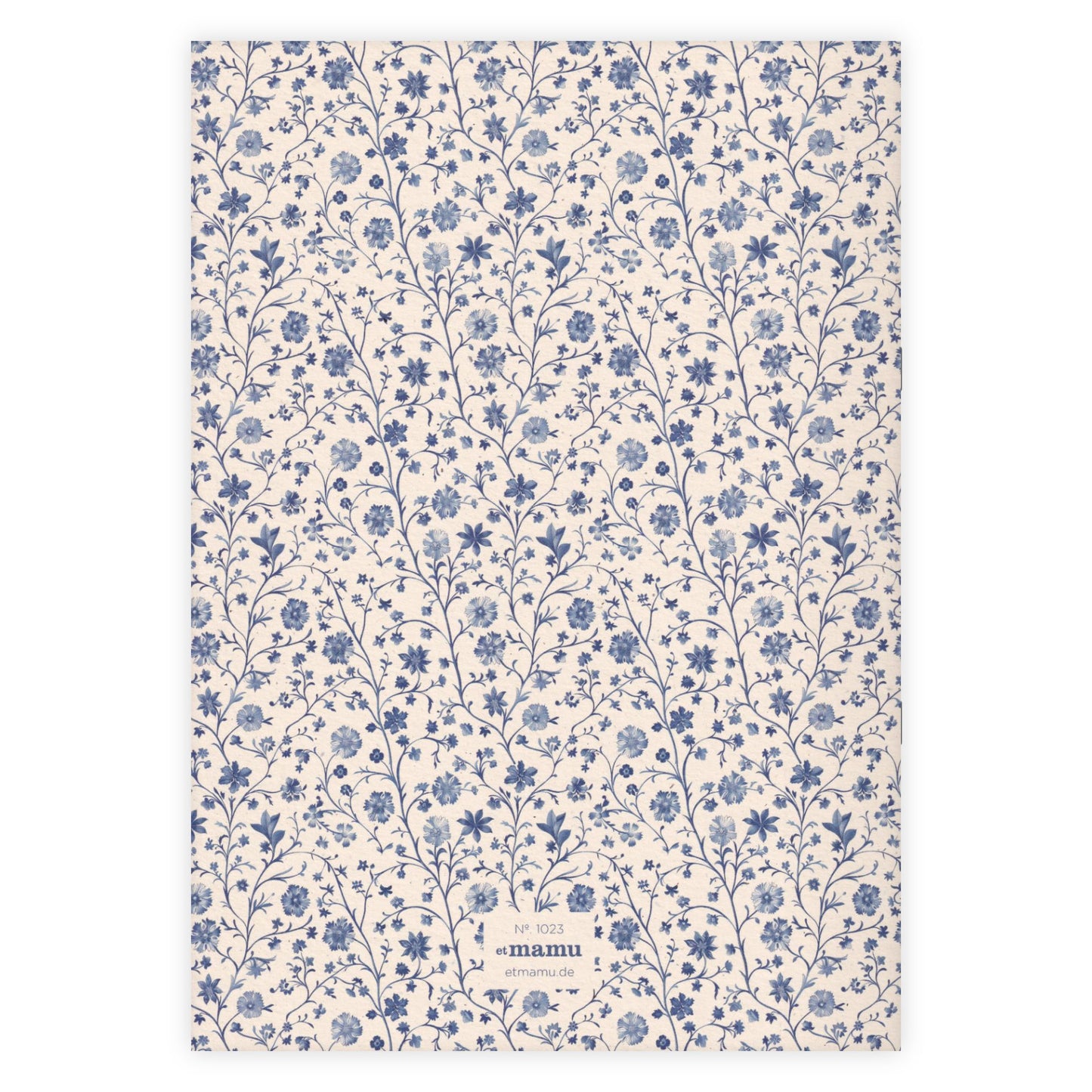 Carnet A4 Ornament Mini Fleur Bleue Ligne - Etmamu