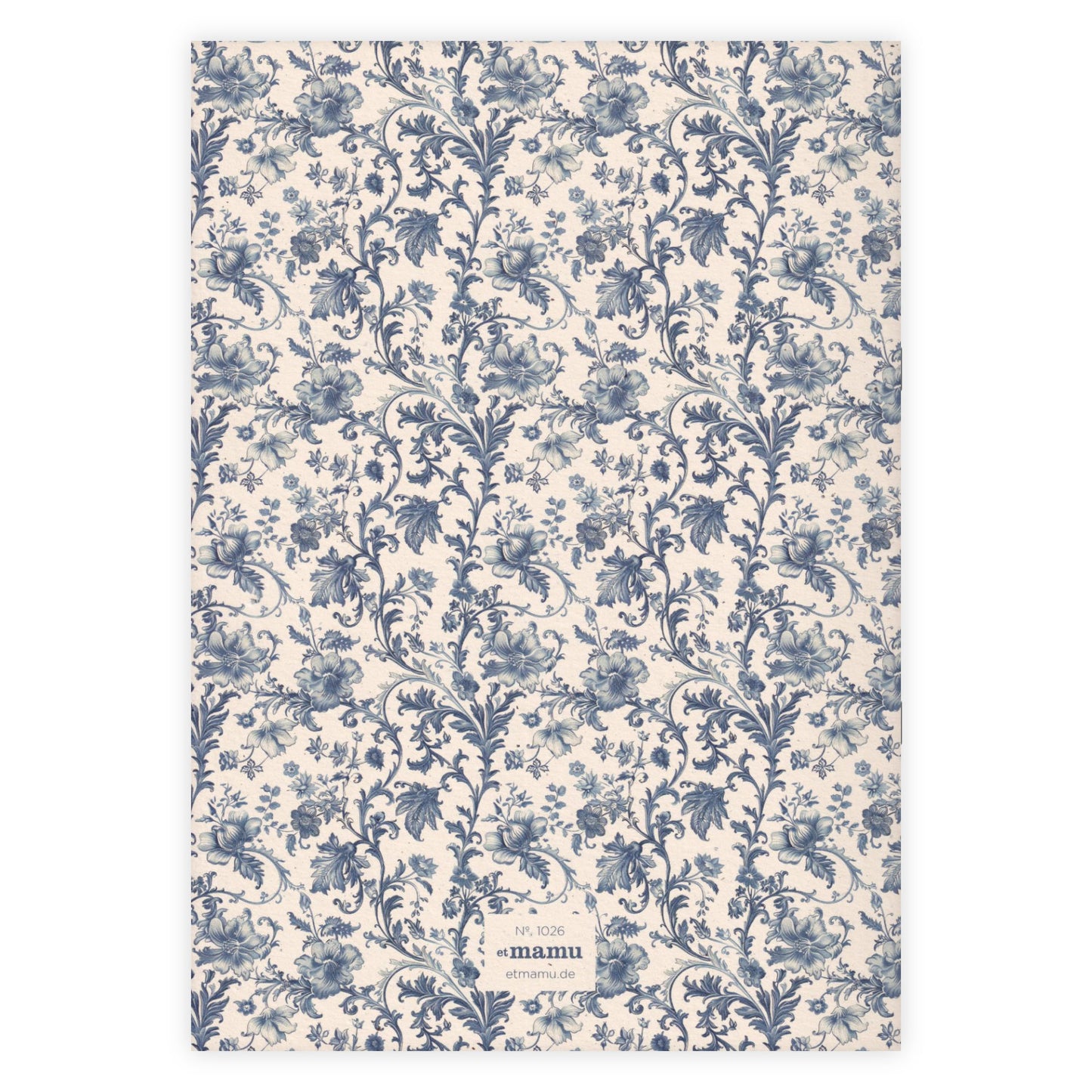 Carnet A4 Ornament Royale Bleu Lignes - Etmamu