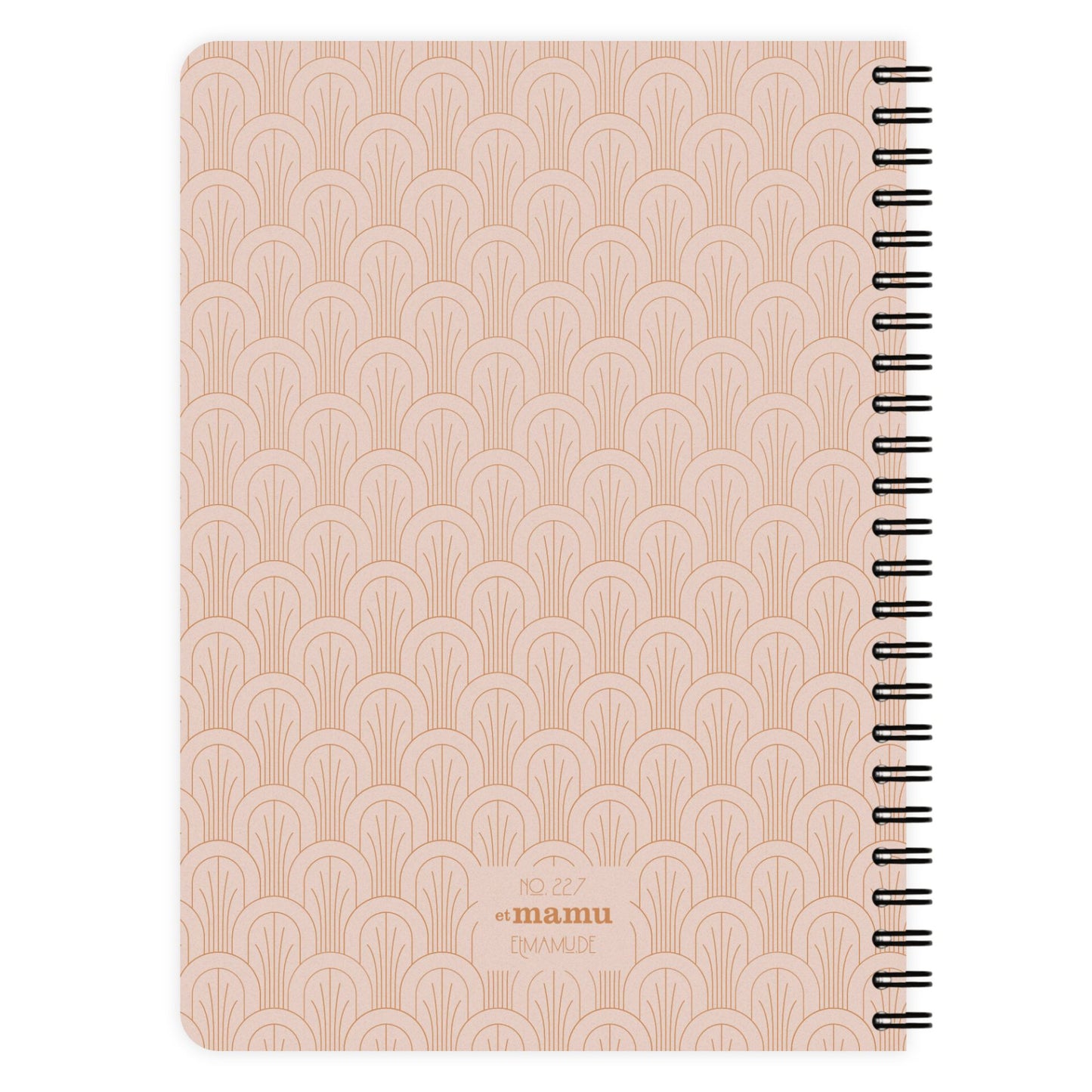 Carnet Spiral A5 Waves Rose Blanc - Etmamu