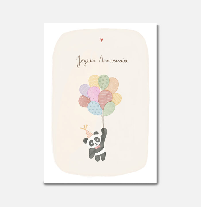 Carte Anniversaire - Panda - Pascale Editions