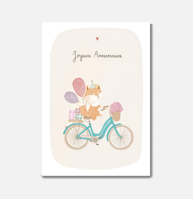 Carte Anniversaire - Renard - Pascale Editions