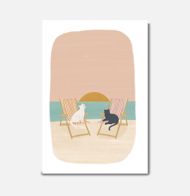 Carte Transats chats - Pascale Editions