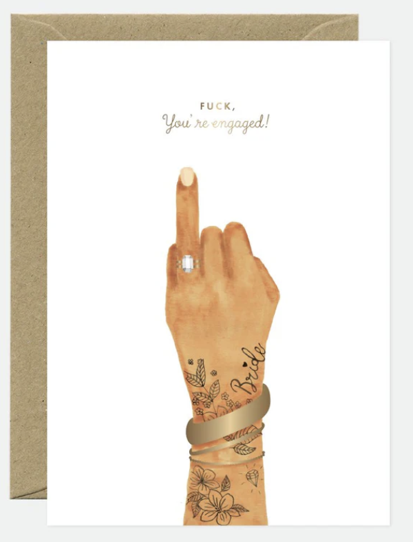 Carte postales F*ck you're engaged - Greeting Card - Gold - All the ways to say