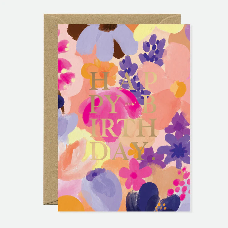 Carte postales Happy Birthday Flower Garden - Greeting - All the ways to say
