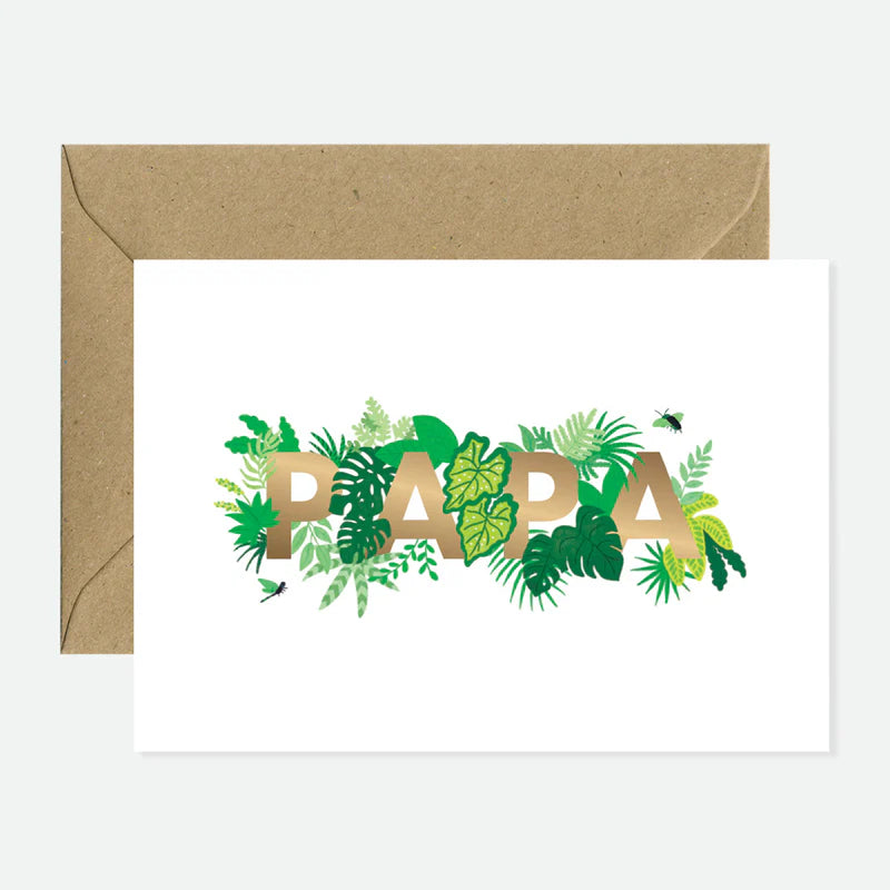 Carte postales Papa Plants - Greeting Card - Gold Foil - All the ways to say