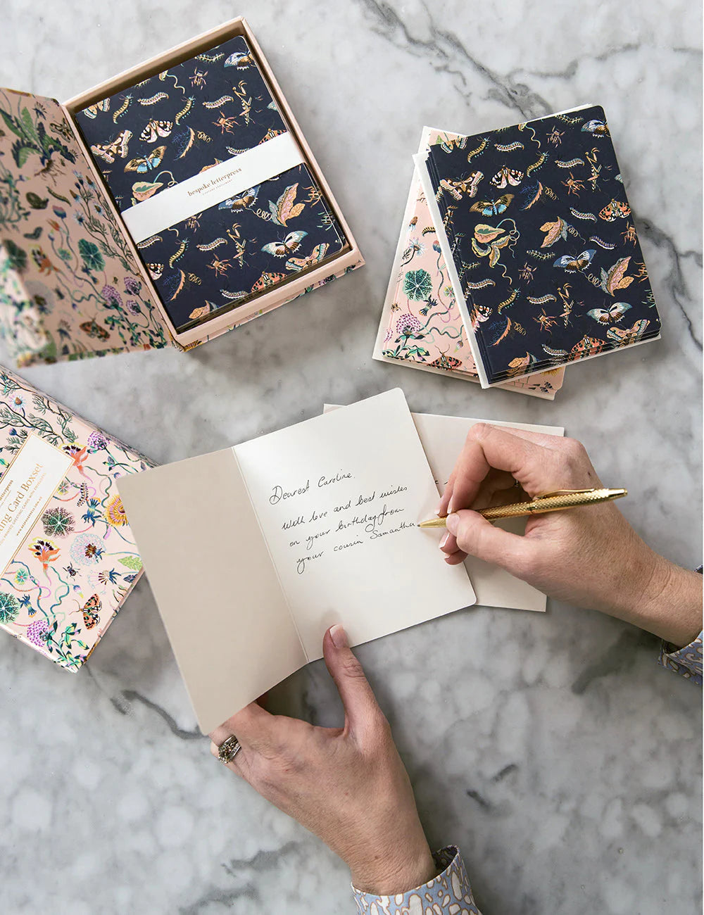 Coffret de 10 cartes - Crème Wondergarden - Bespoke Letterpress