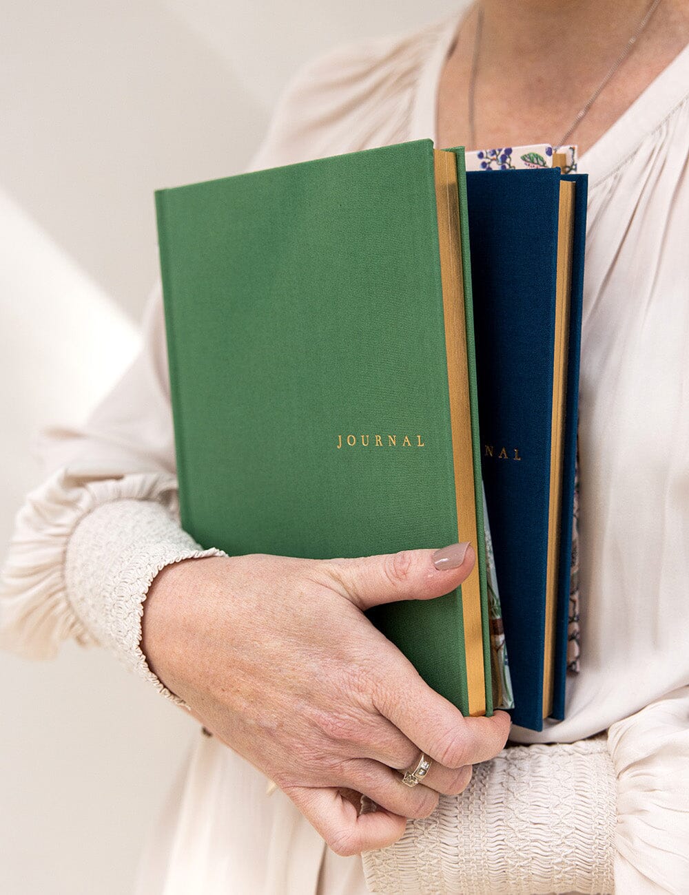 Journal en lin - Vert Fougère - Bespoke Letterpress