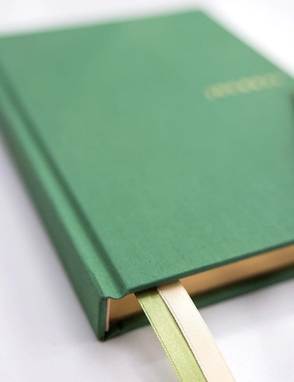 Journal en lin - Vert Fougère - Bespoke Letterpress