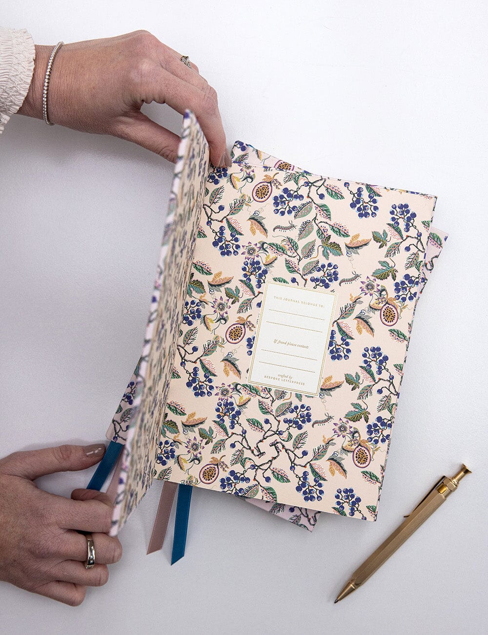 Journal en lin - Huckleberry - Bespoke Letterpress