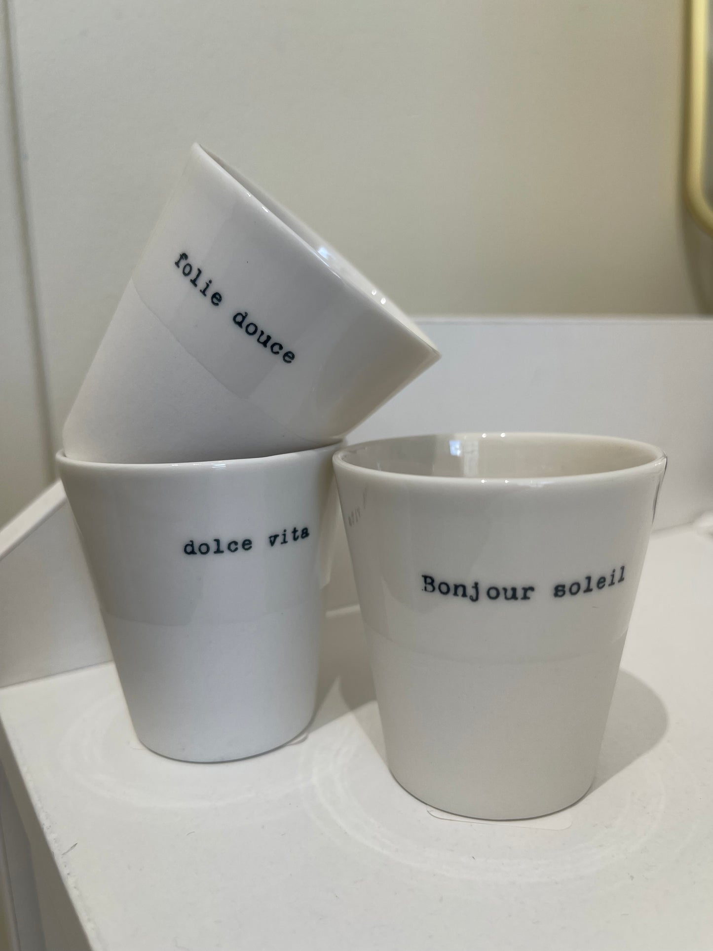 Tasse Expresso Folie Douce Blanc - Sophie Masson