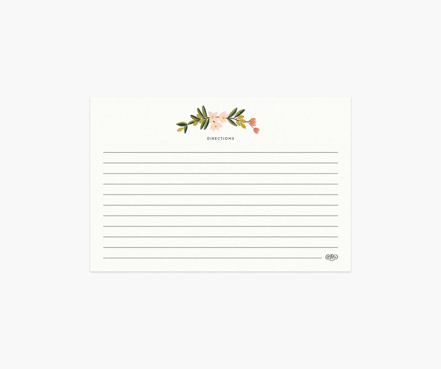 Lot de 12 fiches de recettes Florales aux Agrumes - Rifle Paper
