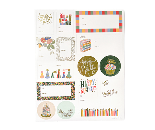 Stickers Etiquettes Autocollantes - Anniversaire - Rifle Paper Co