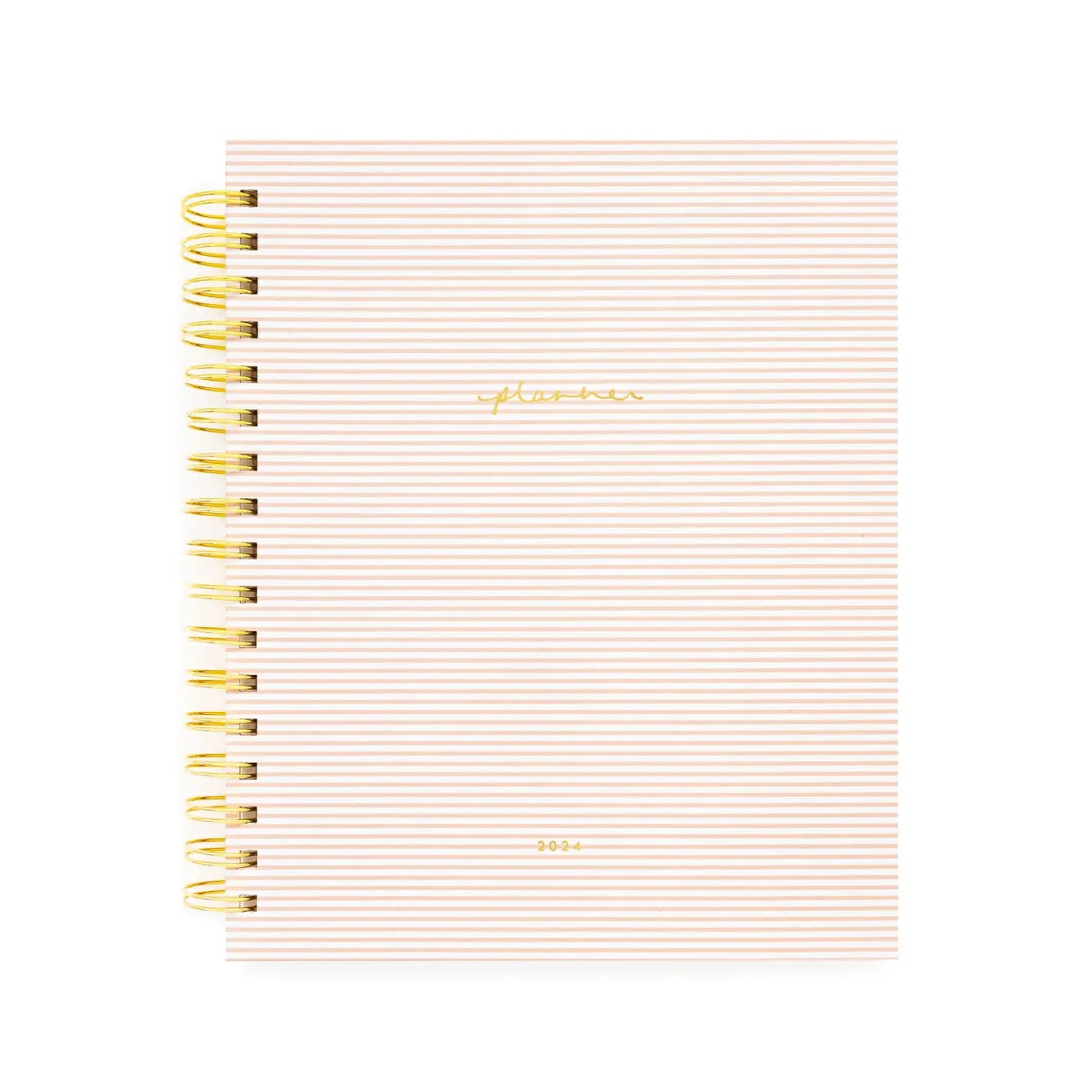 Agenda 2024 à Spirale et Rayures Roses - Sugar Paper