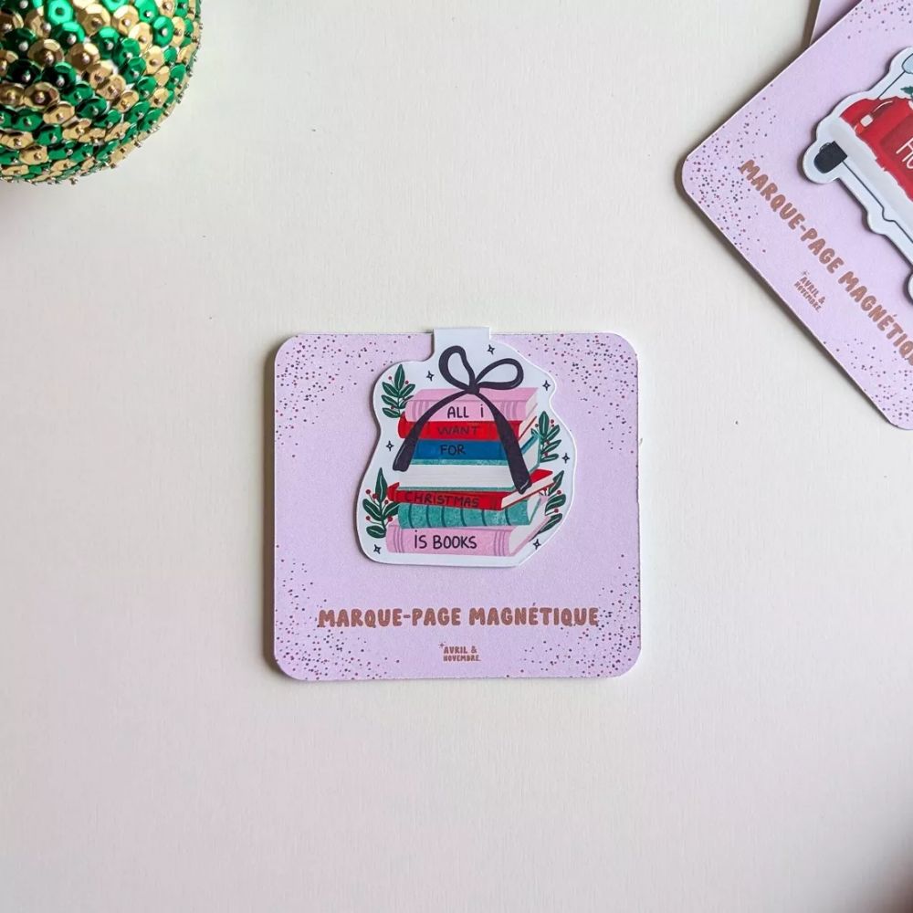Marque page All I Want For Christmas Is Books - Avril&Novembre