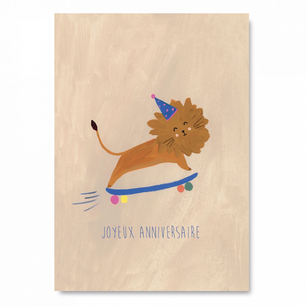 Carte Anniversaire - Lion - Pascale Editions
