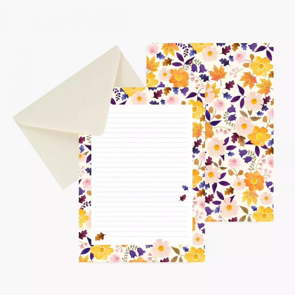 Papier à Lettres - Fleurs d'Automne - Sonia Cavallini