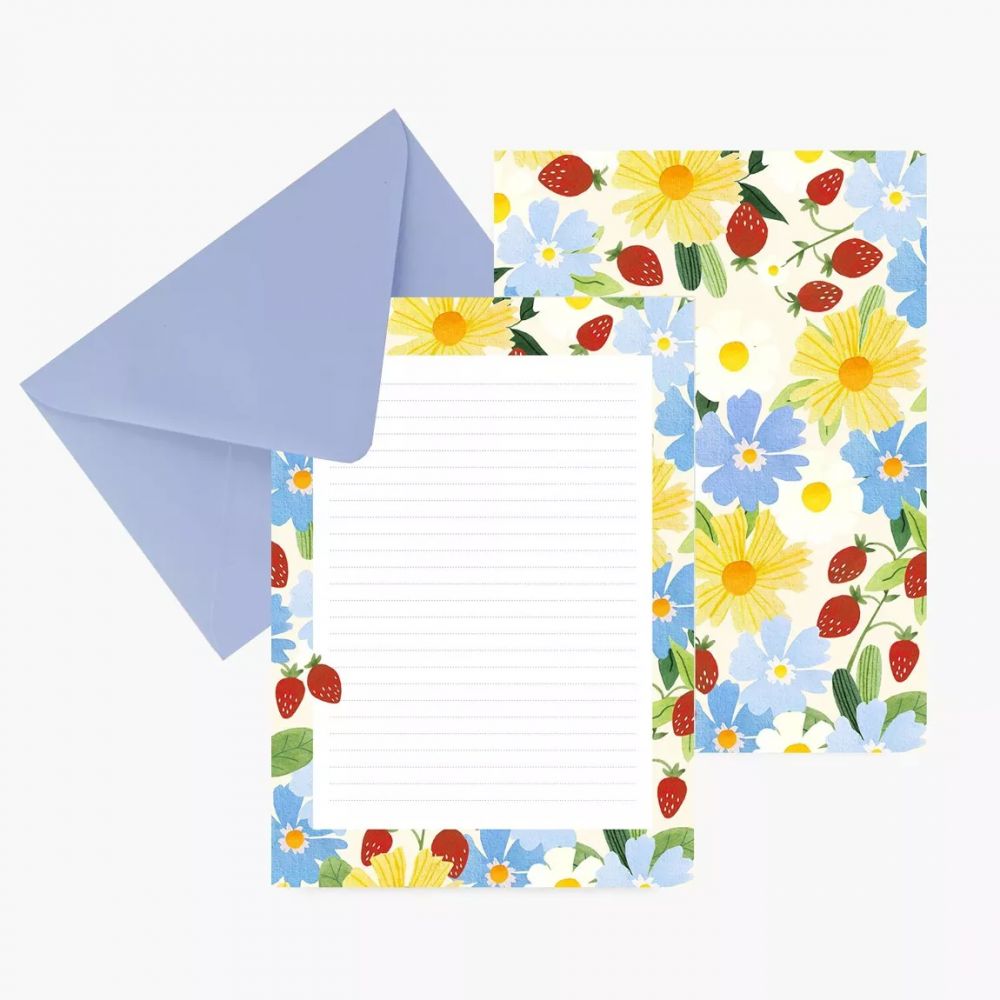 Papier à Lettres - Fraises - Sonia Cavallini