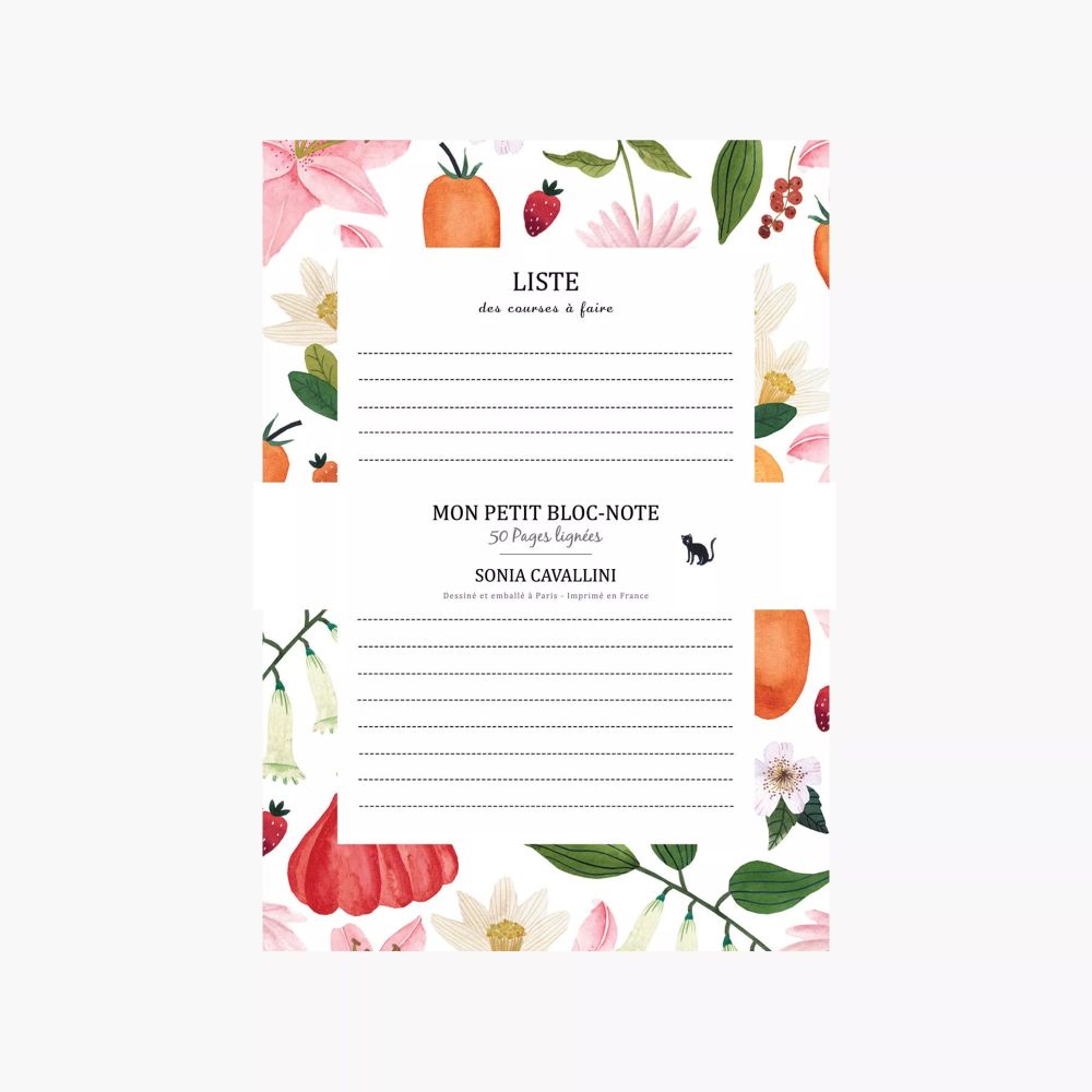 Bloc Notes Courses - Sonia Cavallini