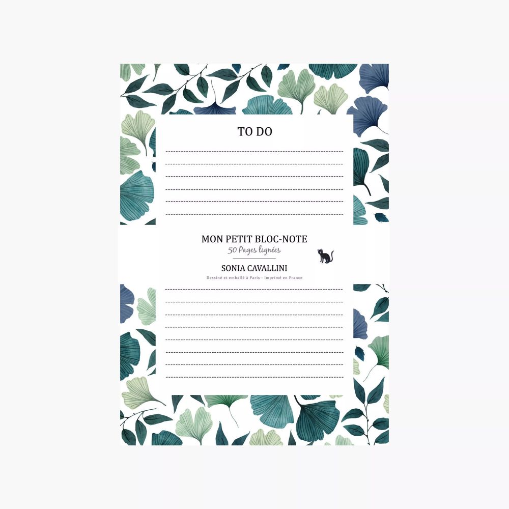 Bloc Notes Ginko - Sonia Cavallini