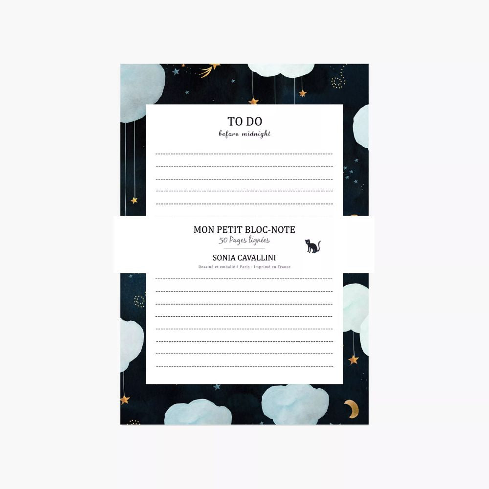 Bloc Notes Nuages - Sonia Cavallini