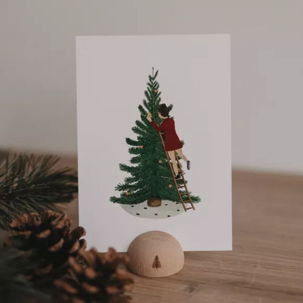 Carte simple - Sapin vert - Euleunbschnnit