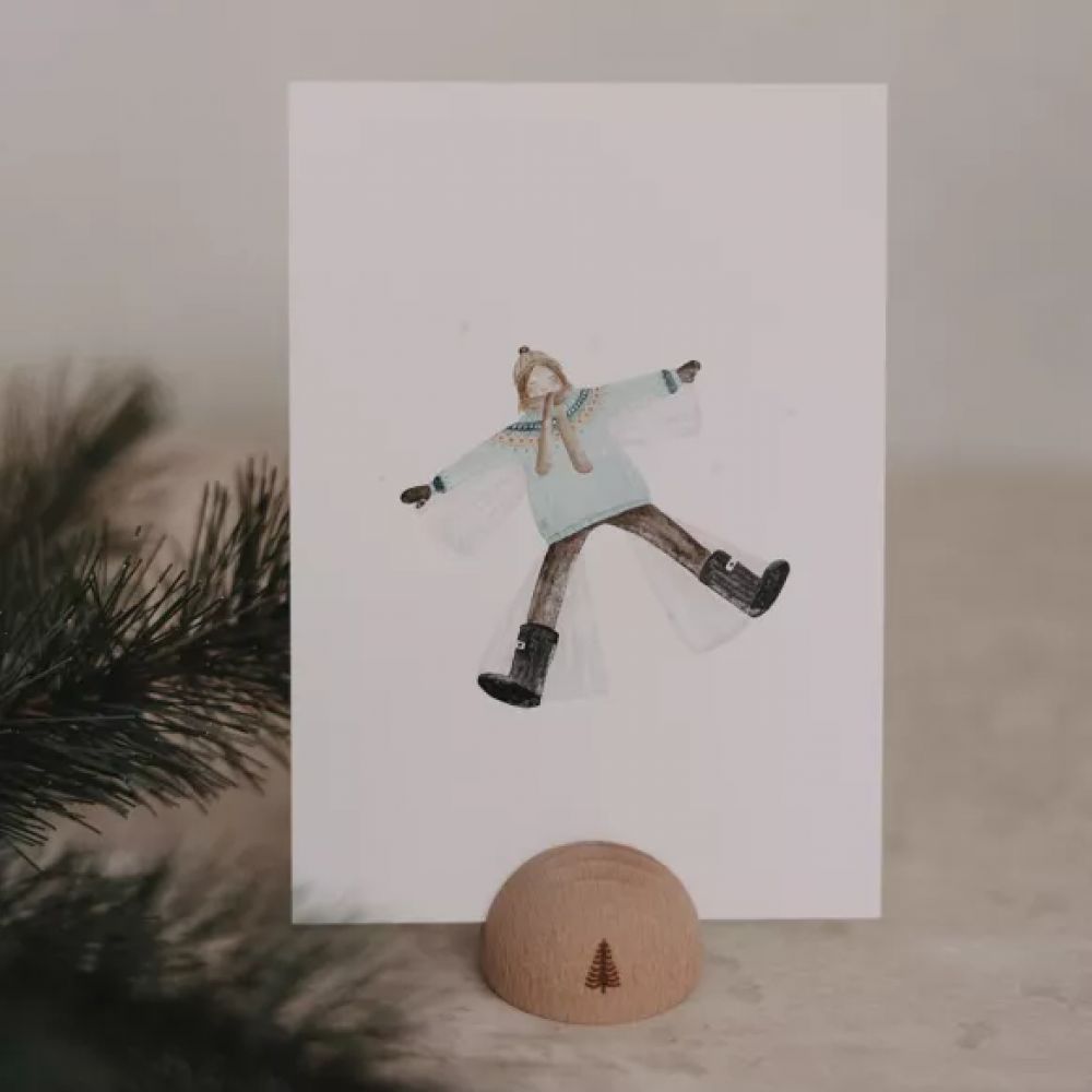 Carte simple - Ange dans la neige - Euleunbschnnit
