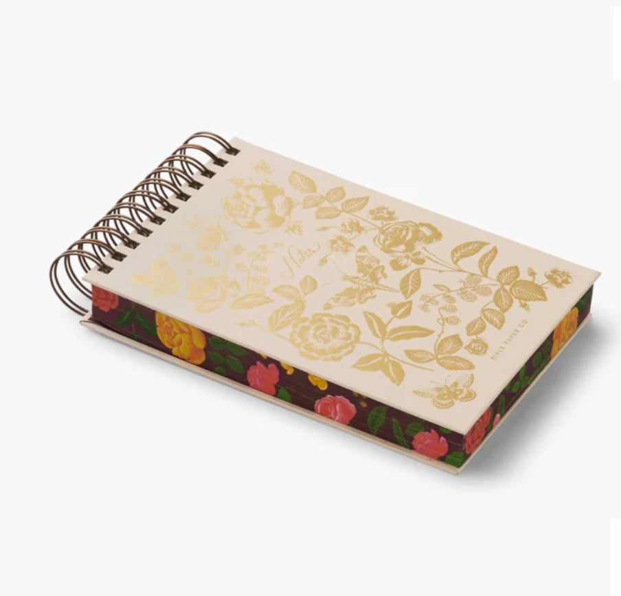 Bloc-notes de bureau à spirale English Rose - Rifle Paper Co