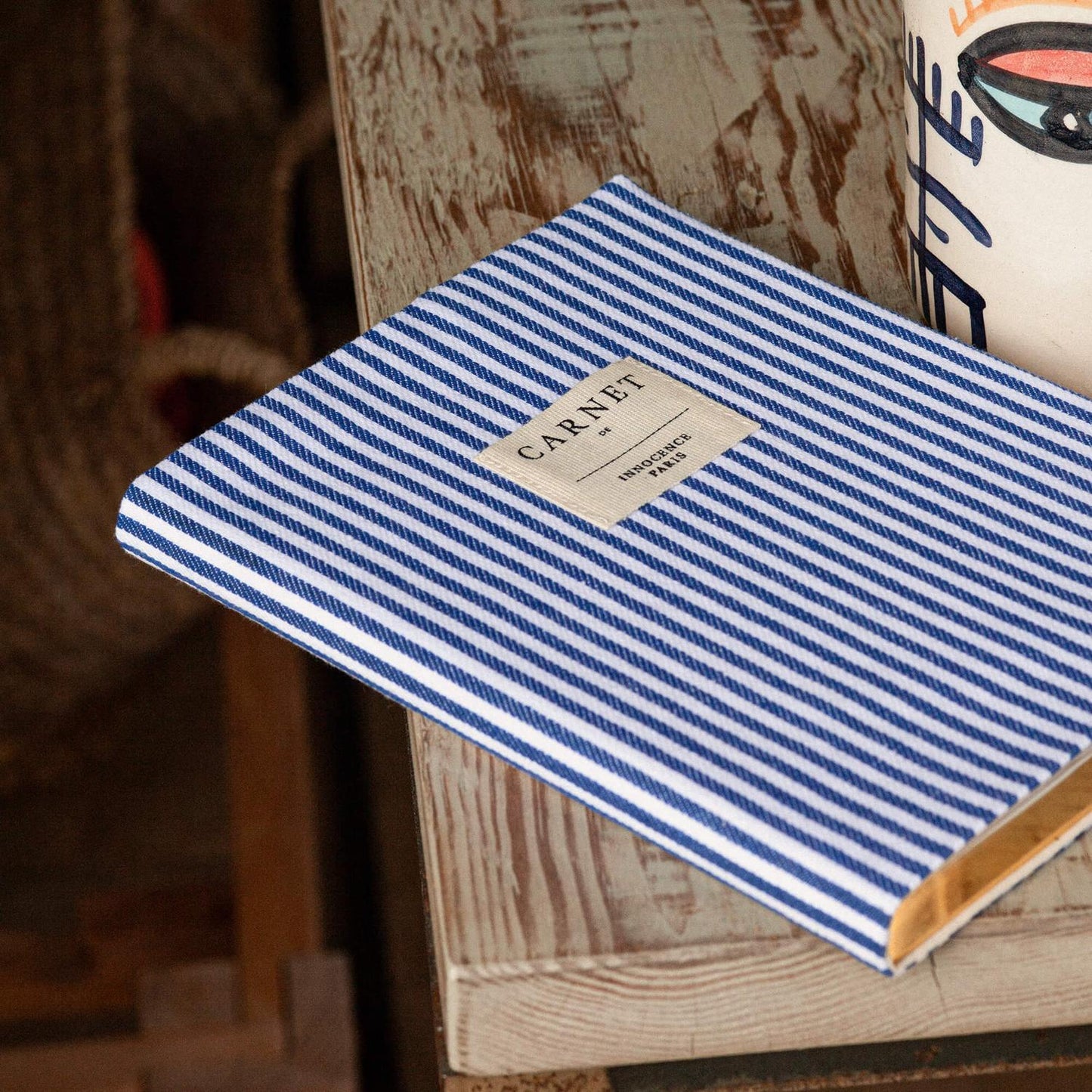 Carnet en Tissu Beau Rivage - Bleu Marine - Innocence