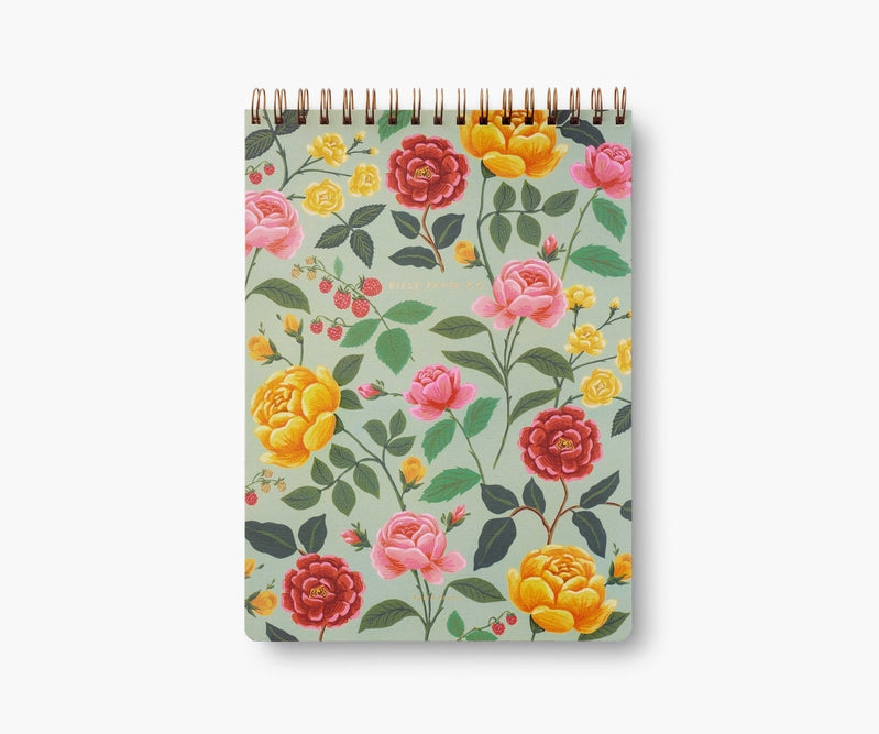 Grand Bloc Notes Carnet A4 à spirales - Roses - Rifle Paper Co