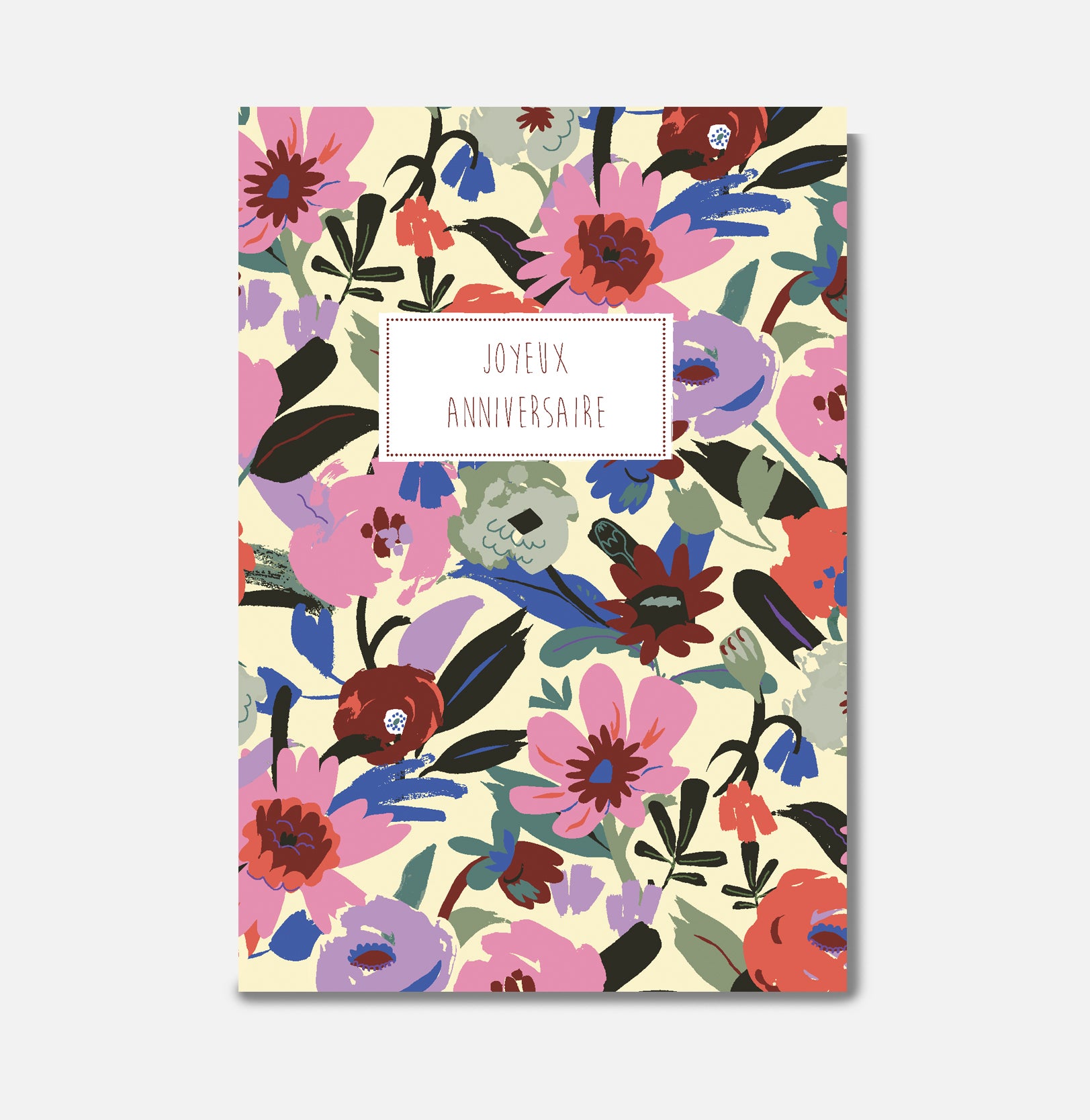 Carte anniversaire floral