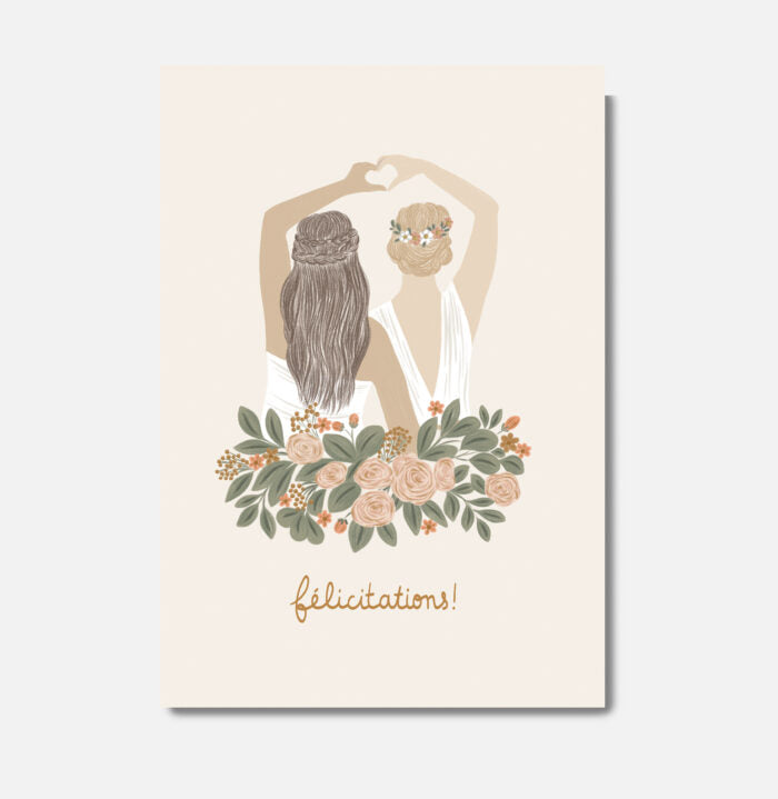 Carte Félicitations Mariage - Pascale Editions