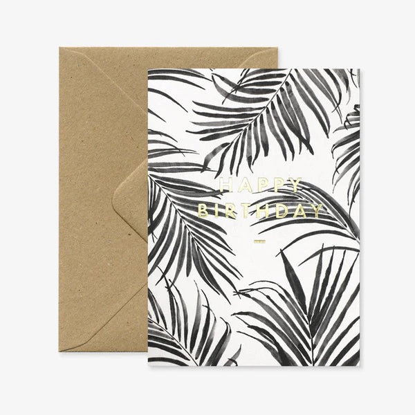 Carte Happy Birthday Feuillage Noir - All The Ways To Say