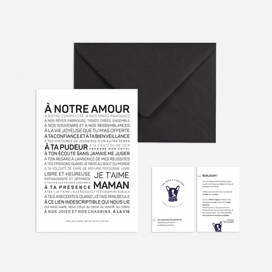 Mini à notre Amour Maman - les mots à l’affiche