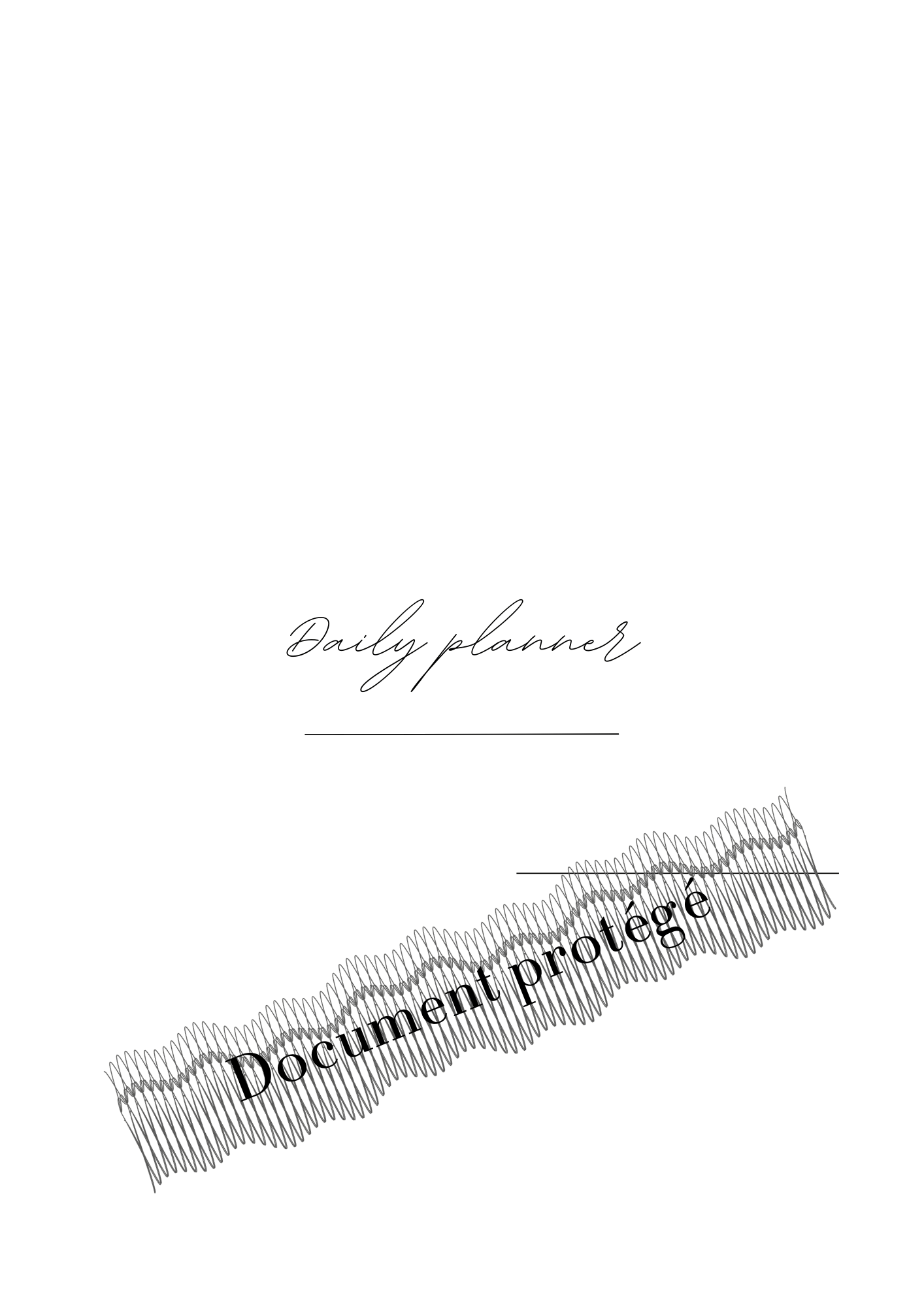 Daily Planner - PDF à imprimer - collection Le Stratège Haute Papeterie