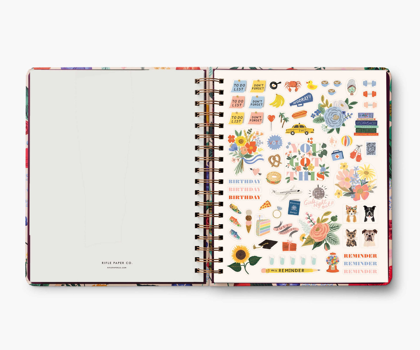 Agenda Blossom 2024 à spirales de 17 mois - Rifle Paper Co