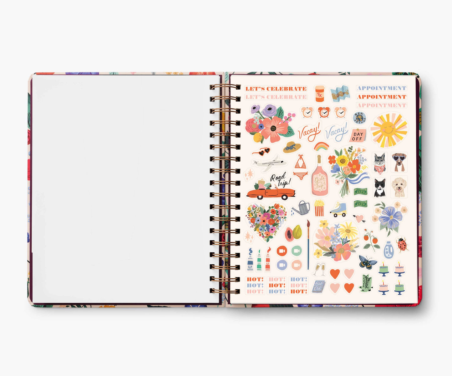 Agenda Blossom 2024 à spirales de 17 mois - Rifle Paper Co