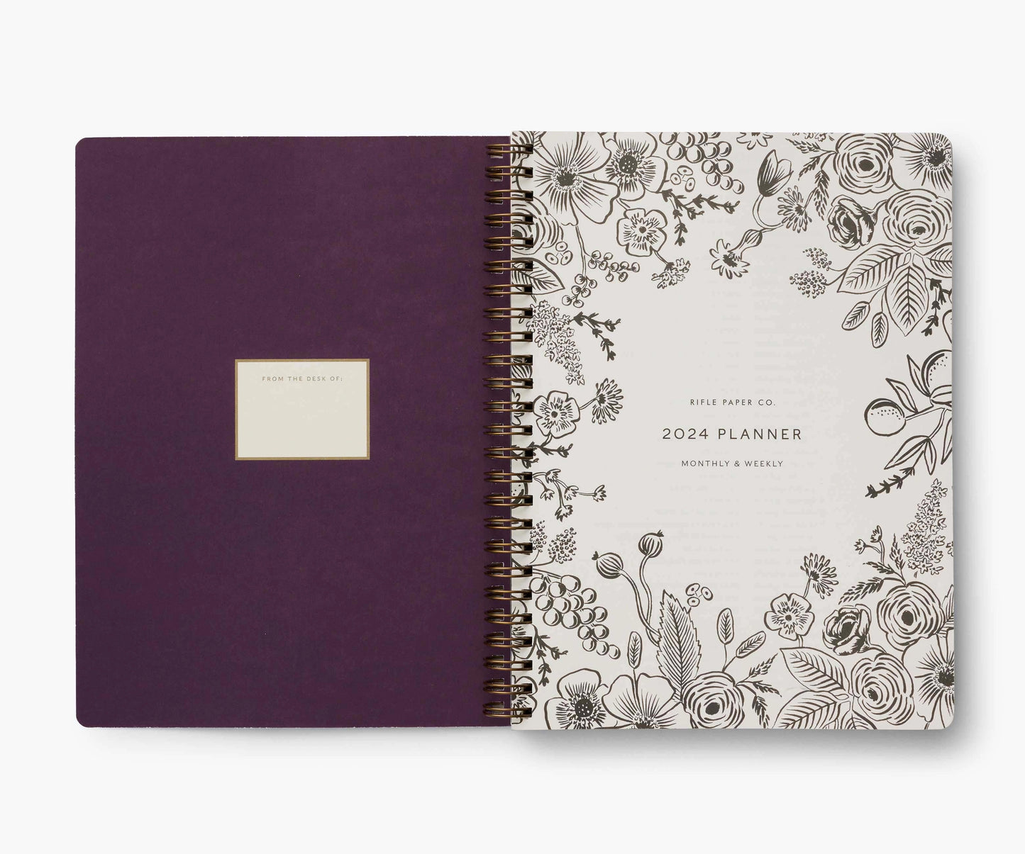 Agenda Blossom 2024 12 mois à spirales - Rifle Paper Co