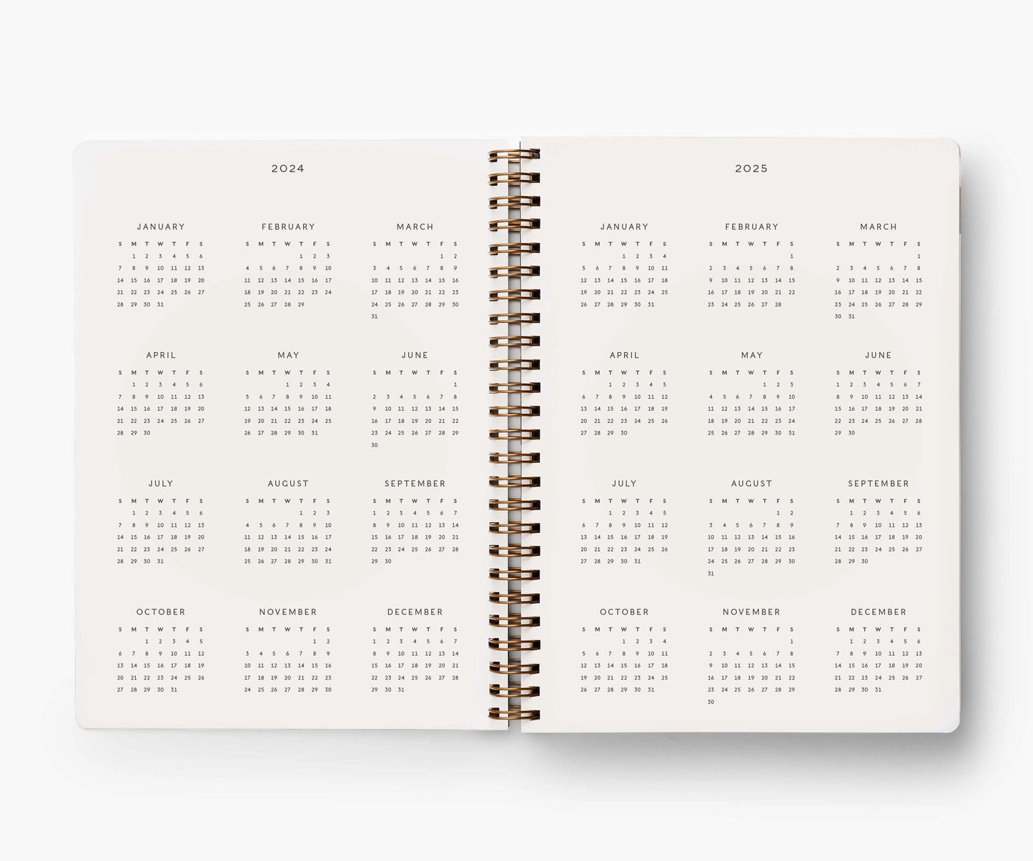 Agenda Blossom 2024 12 mois à spirales - Rifle Paper Co
