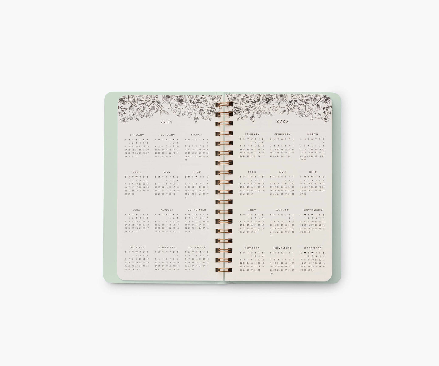 Agenda Blossom 2024 de poche à spirales - Rifle Paper Co