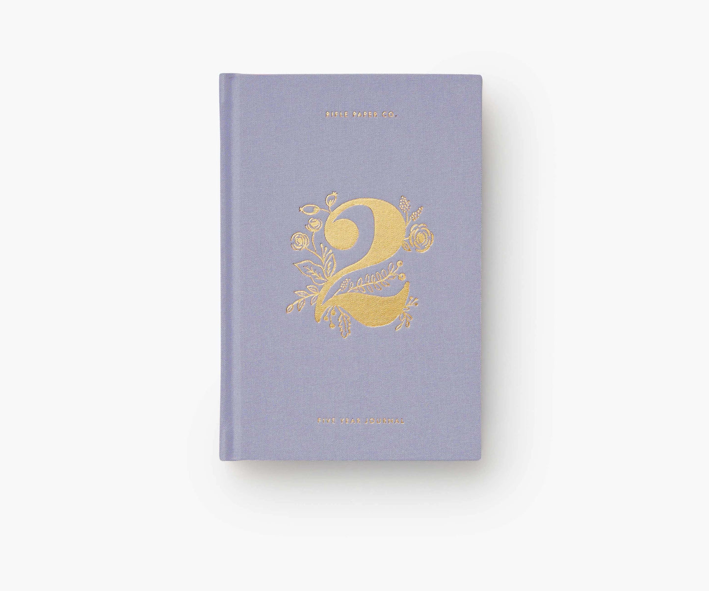 Coffret journaux 5 années rifle paper co de profil carnet 2 violet