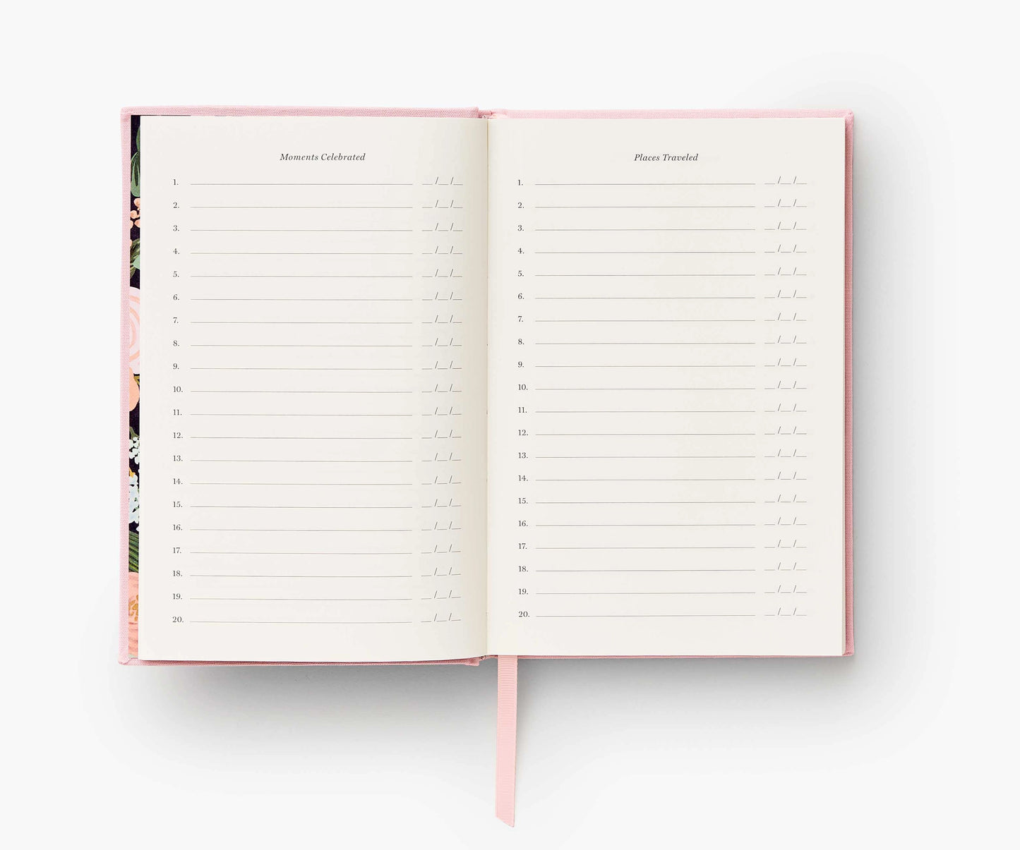 Coffret journaux 5 années rifle paper co de profil page d'index