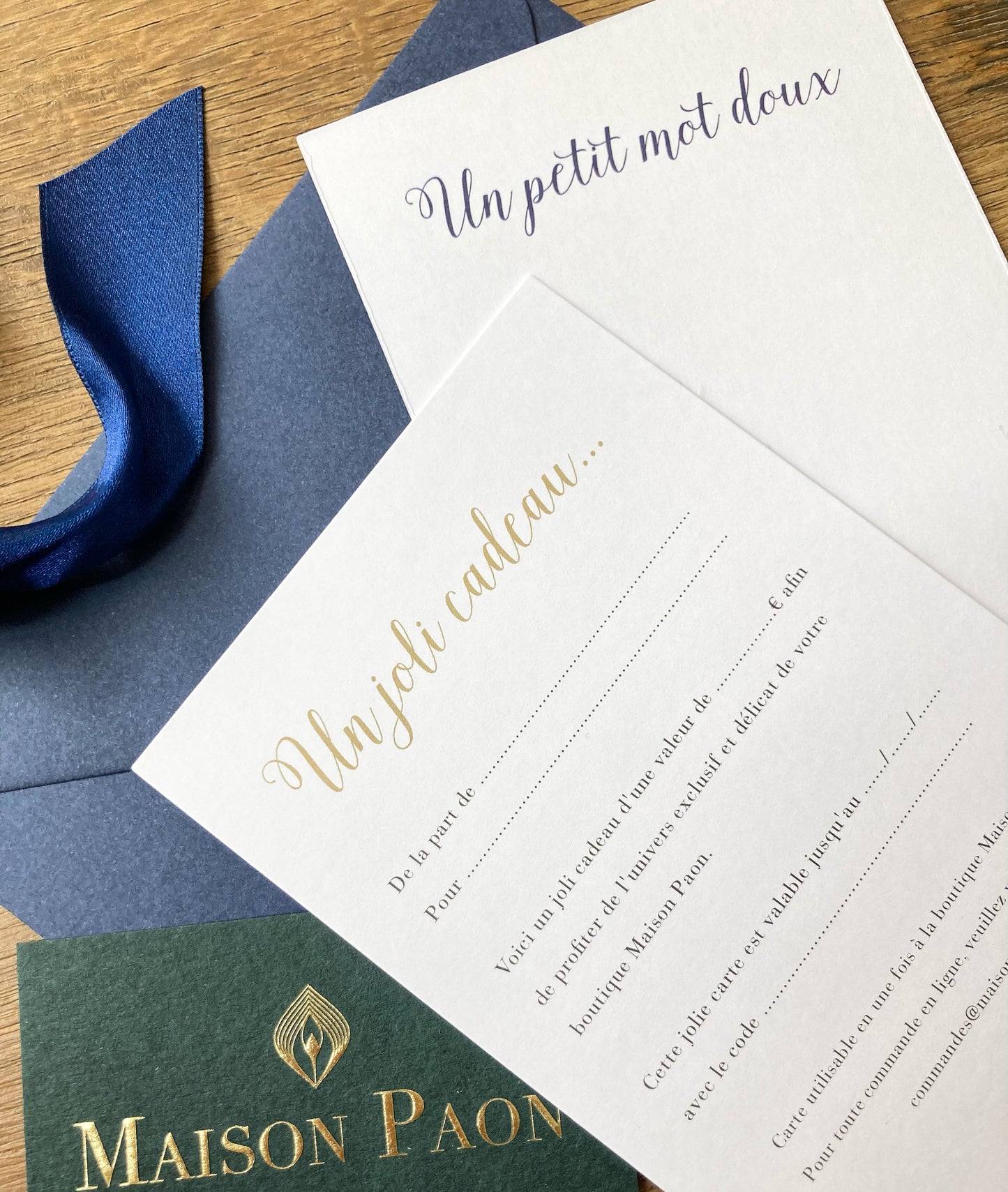 La carte digitale Eshop Maison Paon (à imprimer)