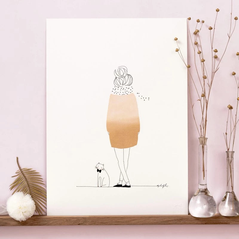 Affiche A3 - Délicatesse Chat
