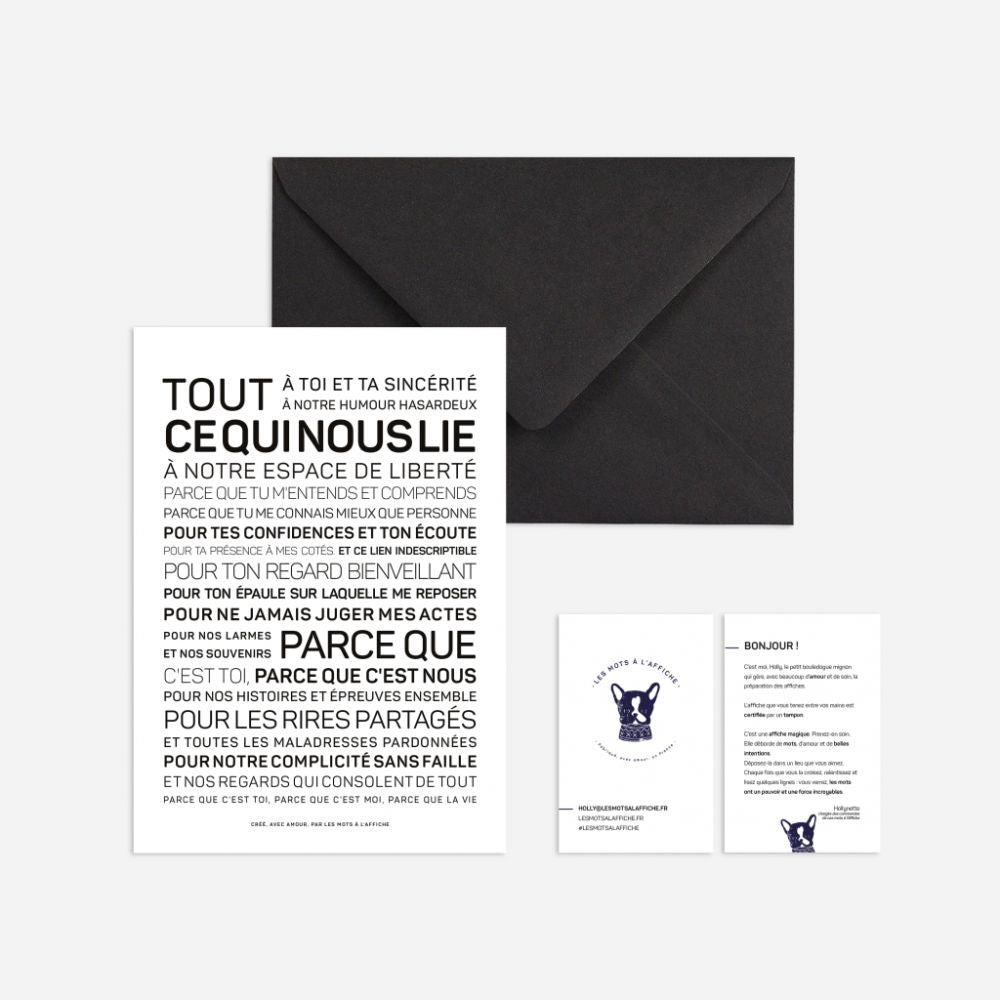 Mini Tout ce qui nous lie - les mots à l’affiche