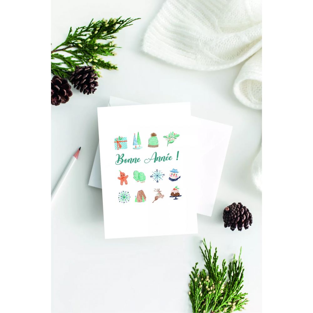 Carte Bonne Année - 1.2.3 Famille