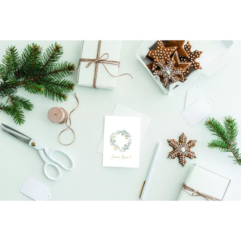 Carte Couronne Bonne Année - 1.2.3 Famille