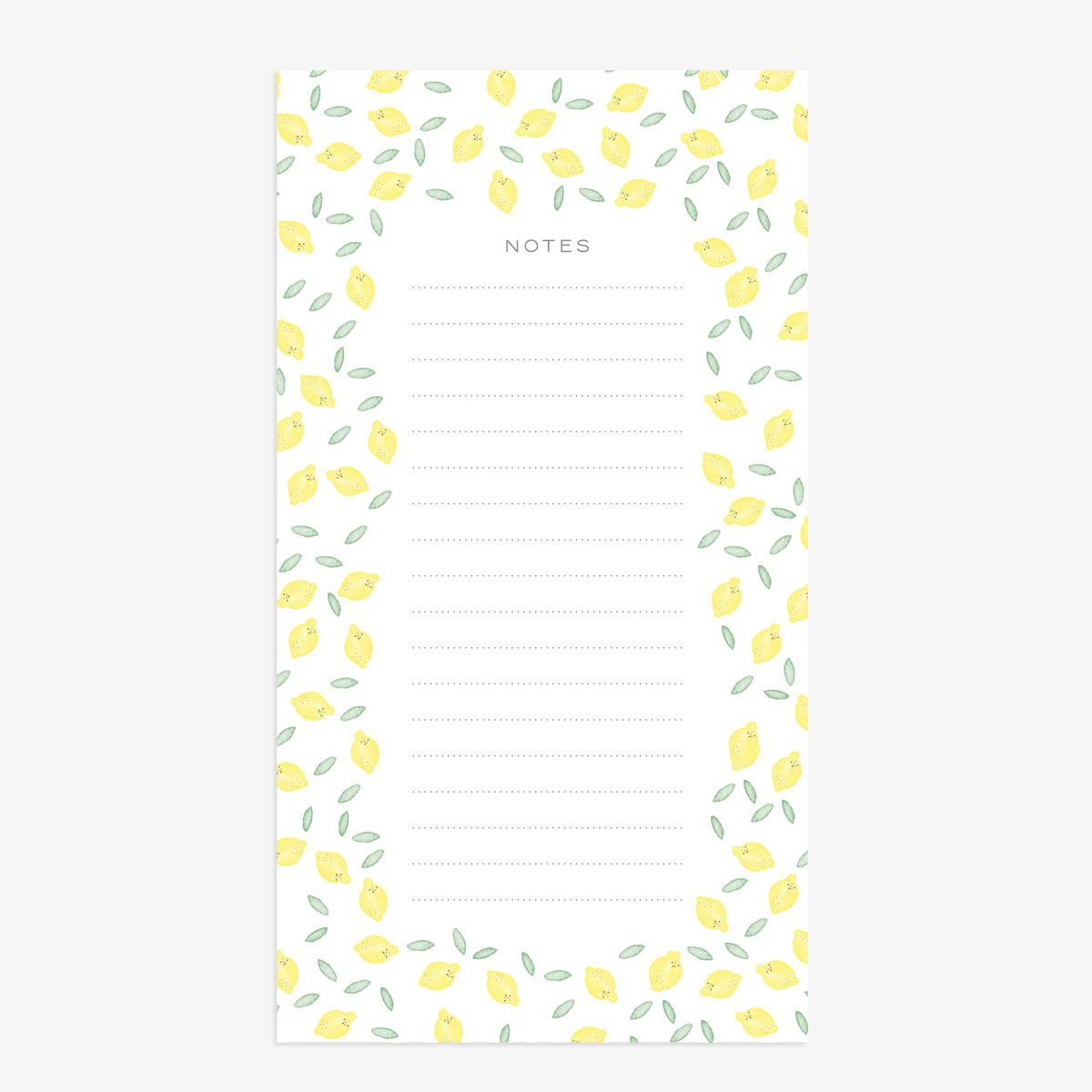 Bloc notes citrons de prune et Sybille vu de face