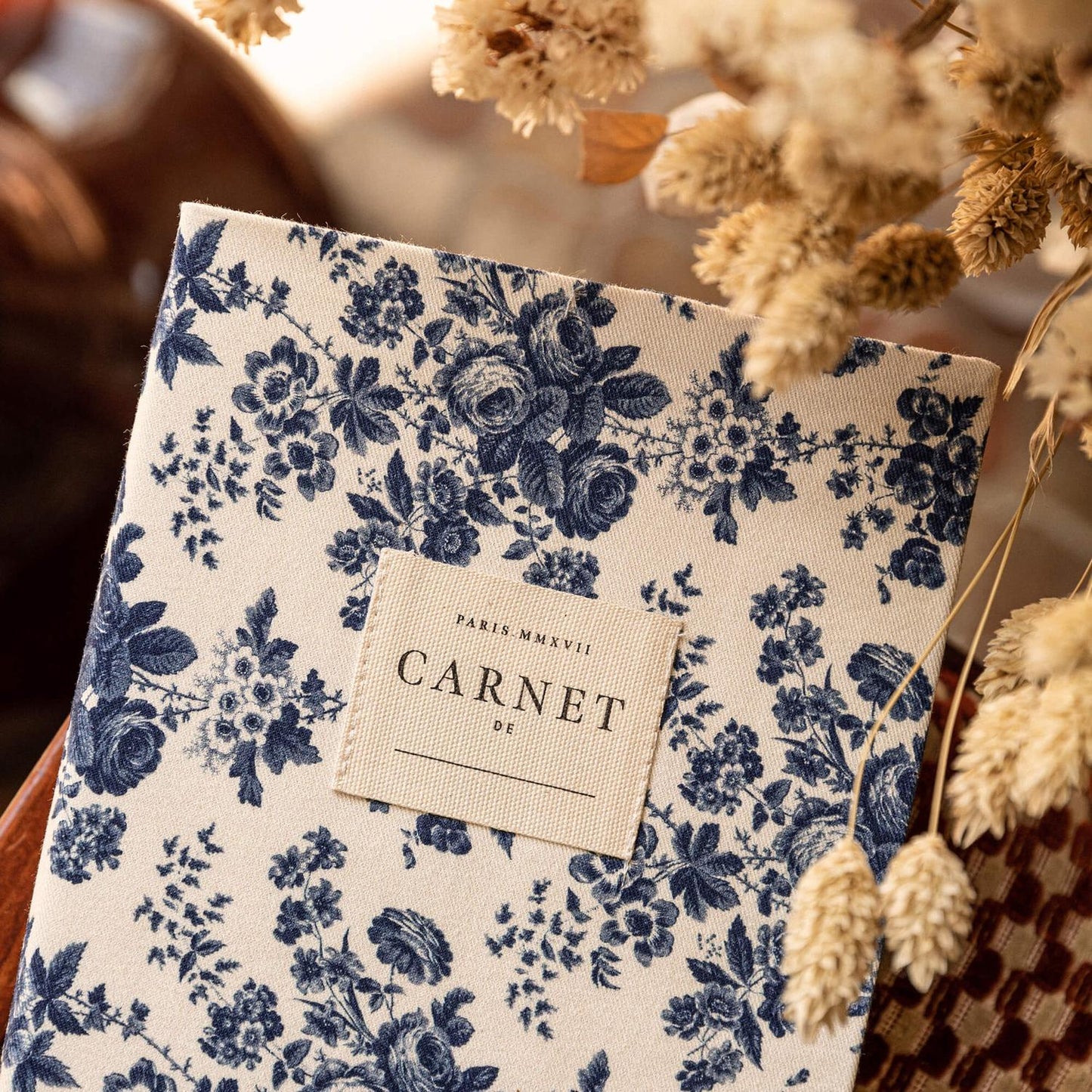 Carnet en tissu Fleur Bleue - Innocence