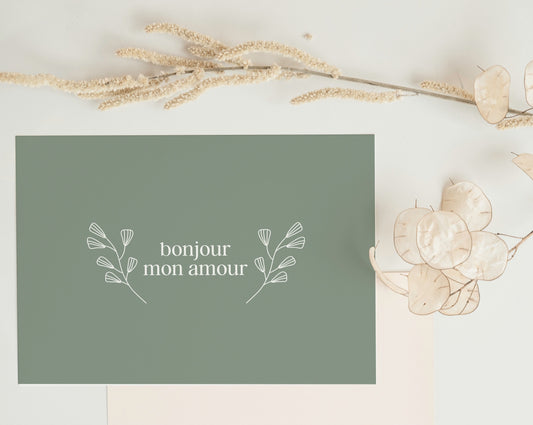 Carte Bonjour Mon Amour - Anna Posimo